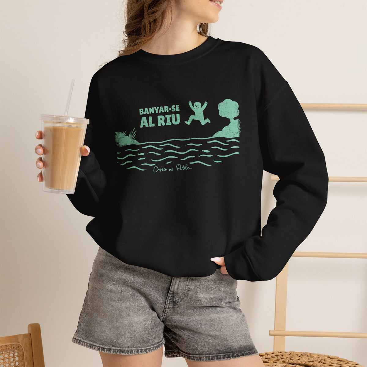 Sudadera Dona - Banyar-se al Riu - Senzill