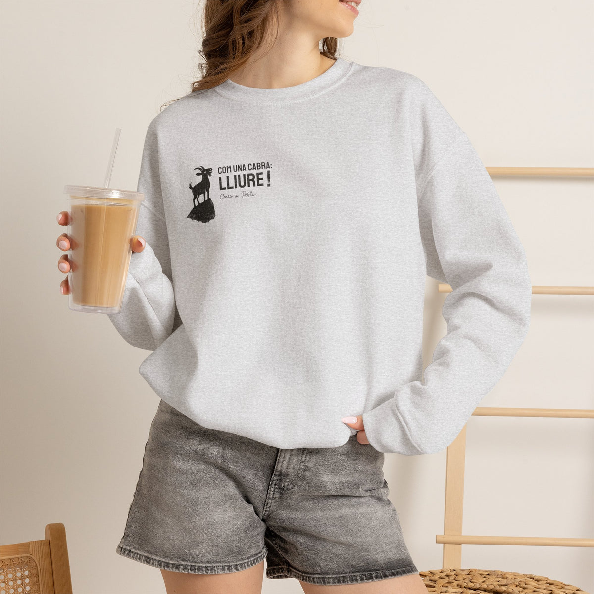 Sudadera Dona - Com una Cabra - Senzill