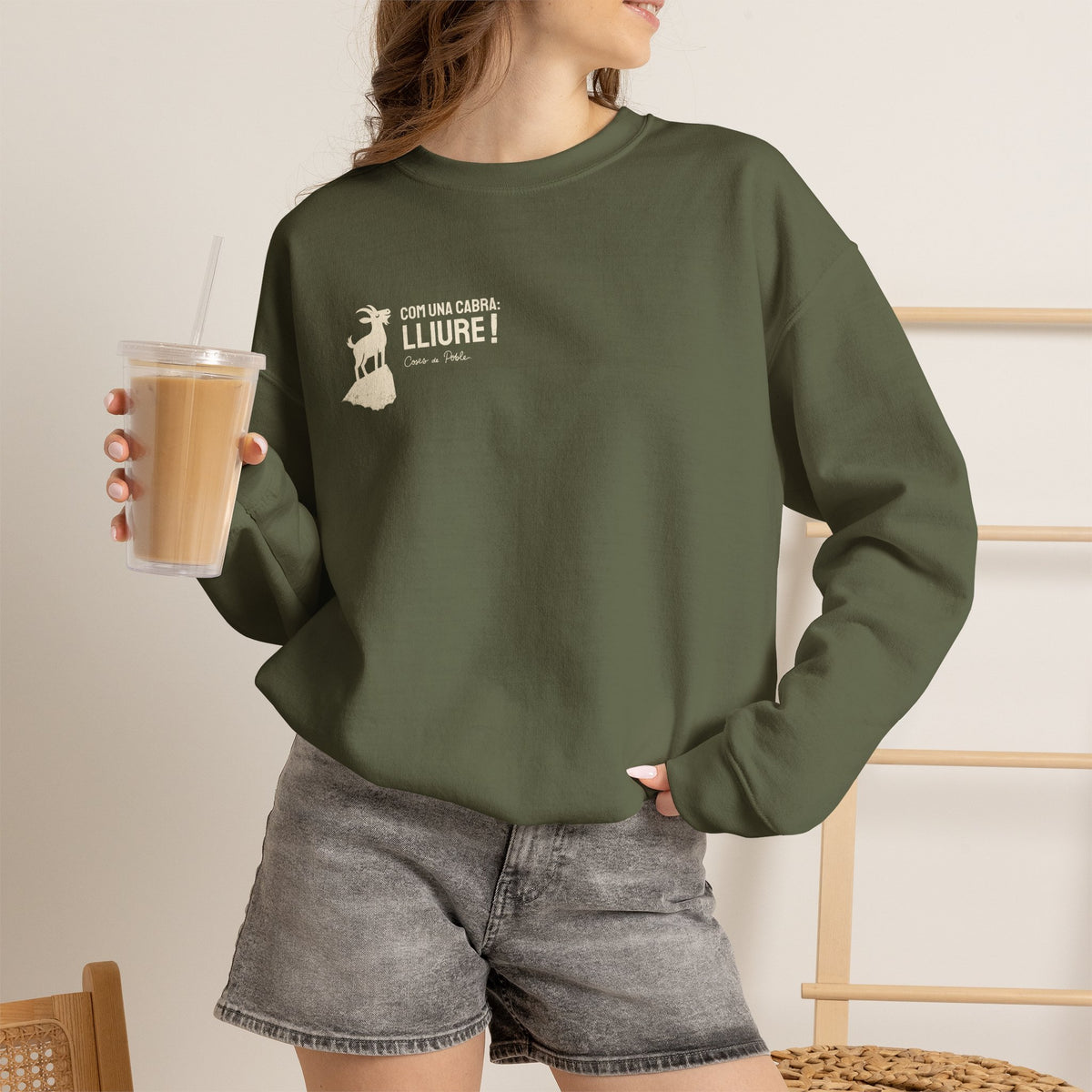 Sudadera Dona - Com una Cabra - Senzill