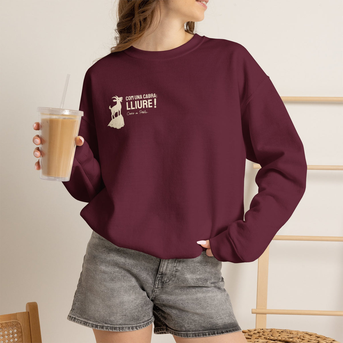 Sudadera Dona - Com una Cabra - Senzill