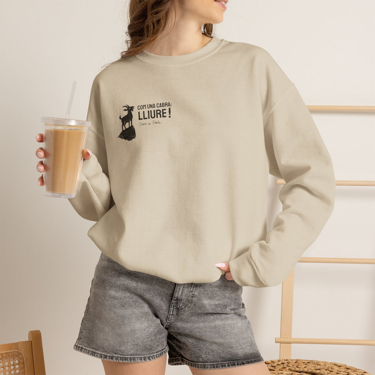 Sudadera Dona - Com una Cabra - Senzill