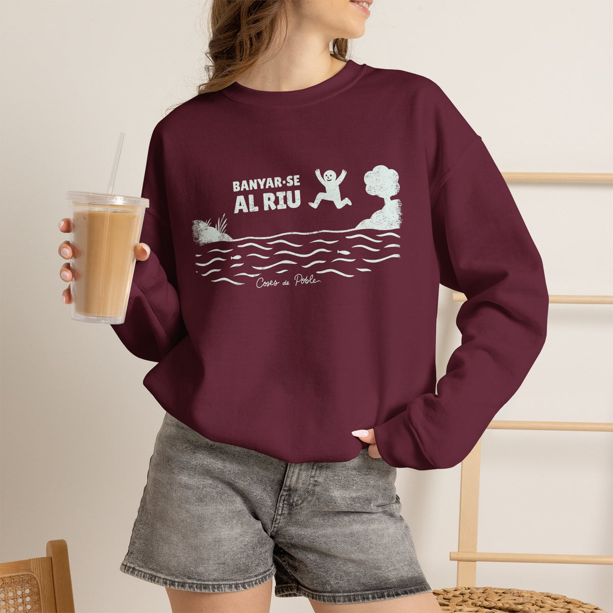 Sudadera Dona - Banyar-se al Riu - Senzill
