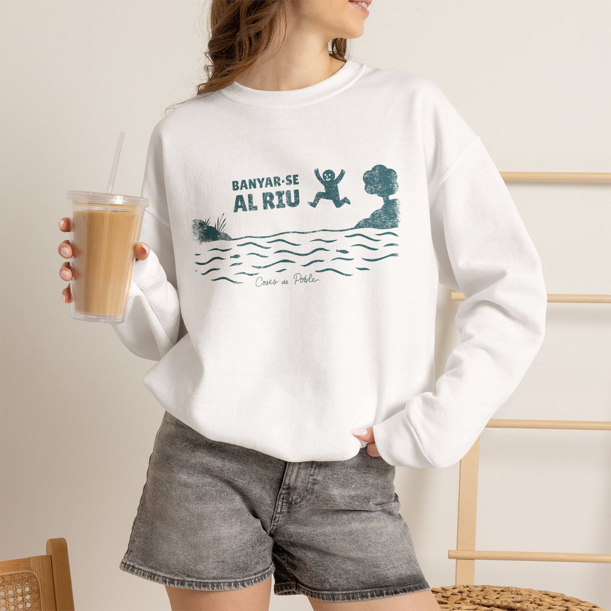 Sudadera Dona - Banyar-se al Riu - Senzill